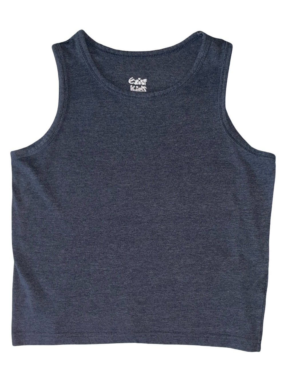 Exist Kids Heather Navy Blue Cotton Blend Youth Large Casual Muscle Cut Tank Top